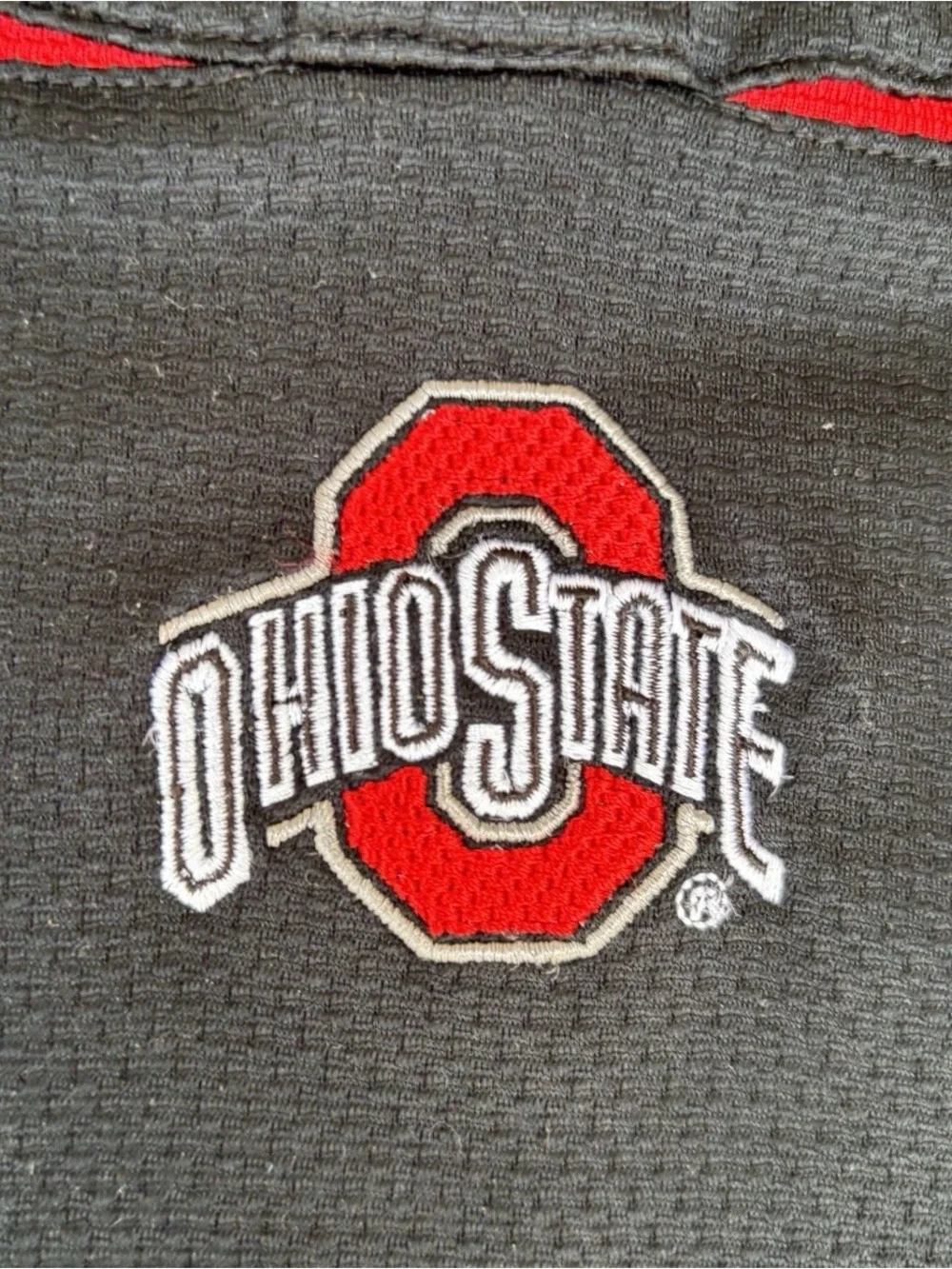 Nike Team Ohio State Buckeyes Polo Black/Red Size Large